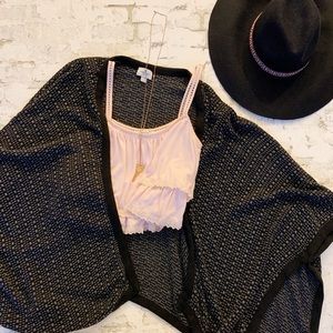 AE Outfitters Black Boho Poncho
